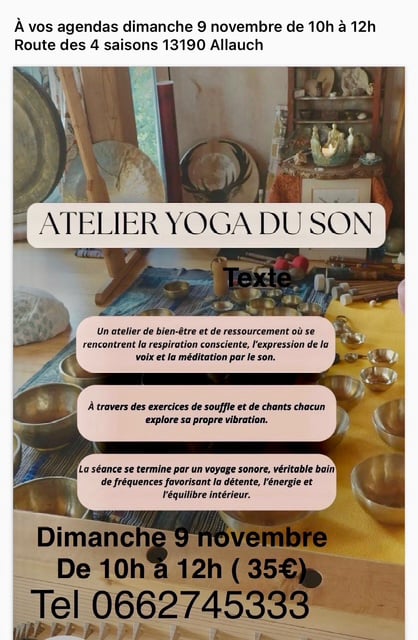 atelier Yoga du son allauch